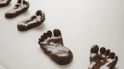 Innocent Imprints: Playful Footsteps on Canvas of Life