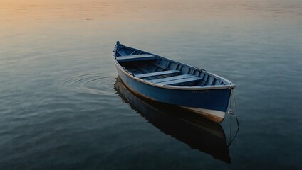 Naklejka premium boat on the lake