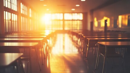 Bright Tech Enhanced Classroom with Sunlit Learning Space