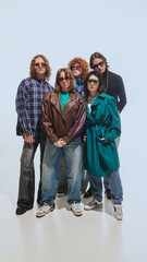 Concept of 90s fashion, retro style, youth