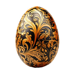 a black and gold decorated egg