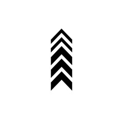 a black and white arrow