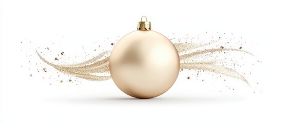 Elegant Gold Christmas Ornament with Glitter Trail