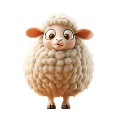 a cartoon sheep with big eyes