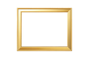 Gold Frame with Transparent Background 