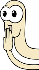 Funny draw of character with surprised expression