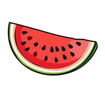 recommend clip art: a watermelon slice with seeds