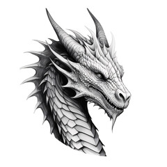 a drawing of a dragon