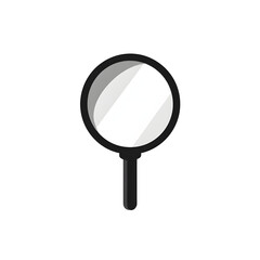 a black and white magnifying glass