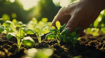 Fototapeta premium The Hand in the Garden