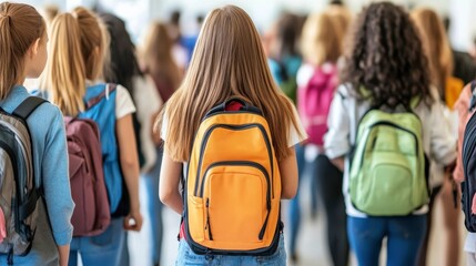 Obraz premium Diverse Students in Campus Life Setting