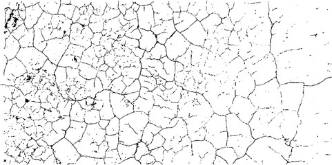 Grunge scratches black and white distress grain texture  background vector. Old concrete wall with cracks.
