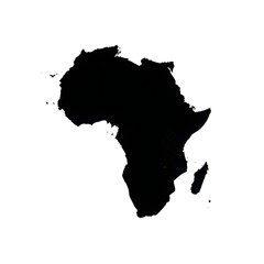 Silhouette map of the African continent