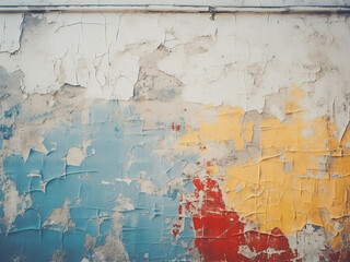 Obraz premium Textured abstract background featuring a cracked painted concrete wall for artistic depth