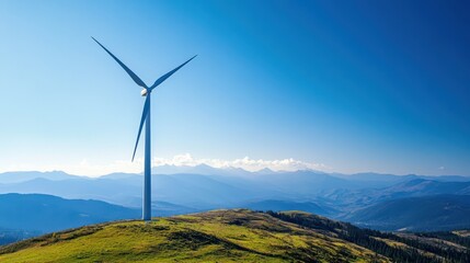 The Wind Turbine on Hill