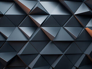 Obraz premium Gray triangular texture in 3D rendering illustrating technology and geometric concepts
