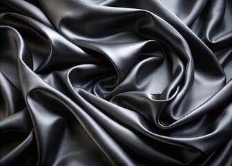 Obraz premium Elegant Food Photography Background: Black Velvet Waves