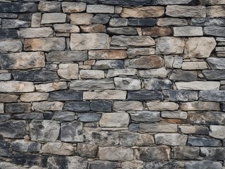 Fototapeta premium A stone wall forms a sturdy and classic textured background in neutral tones