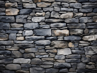 Stone wall provides a natural textured background with varying shades of stone