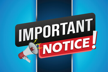 important announcement poster banner graphic mega phone design icon logo sign symbol social media website

