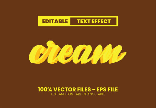 Cream Text Effect | Fully editable