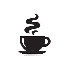 Coffee cup icon, tea cup logo, Abstract vector symbols illustration silhouette image template.eps 10.
