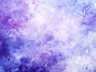 A violet and blue ethnic texture with watercolor effects and a gray tye dye pattern