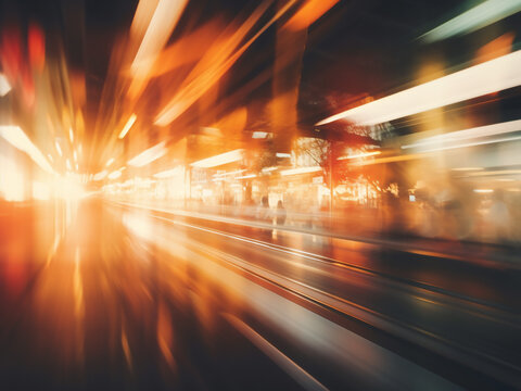 A blurry, unfocused background with light leaks and grain adding a dreamy effect