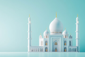Obraz premium Stunning White Mosque Architecture Design