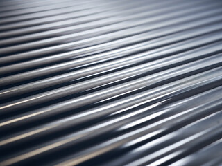 Obraz premium Closeup of corrugated metal surface from industrial equipment showing detailed texture