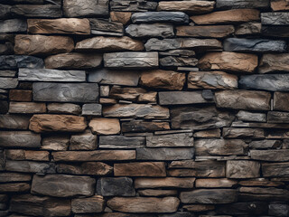 Fototapeta premium Closeup of a beautiful ancient stone wall with intricate details