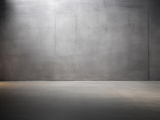 Concrete wall and floor creating an industrial-style background