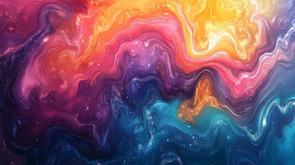 Hypnotic swirling colors forming dynamic, ever changing patterns of light. Generative AI
