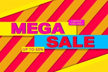 3d text effect mega sale editable design