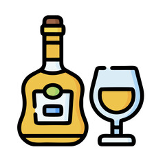 bottle and glass