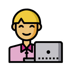 businessman with a laptop