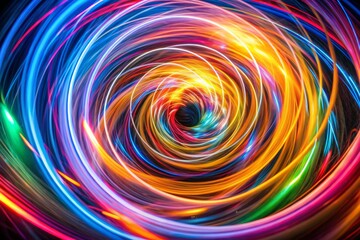 Obraz premium Spiral Action: Dynamic Swirling Vortex, Abstract Art, Energy, Motion Blur, Whirlwind, Abstract Photography