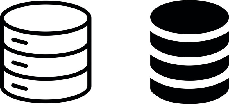 "Database Icon - Data Storage and Management Symbol"