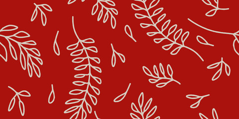 Modern floral print. Seamless pattern. Hand drawn style
