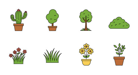 Minimal Progressive Flat Vector Icons Collection.
