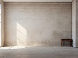 3d plaster and concrete surface texture in a simple interior design setting