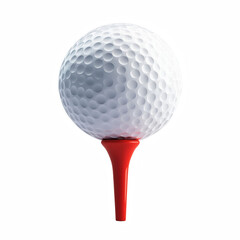 Golf ball and tee isolated on transparent background Generative Ai.