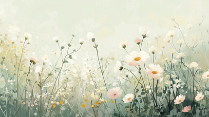 Fototapeta premium Spring Flowers Background Wallpaper