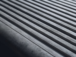 Ribbed surface of concrete finishing for industrial look