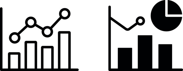 "Statistics Icon - Data Analysis and Growth Representation"