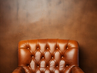 Obraz premium Weathered leather chair with a textured background image