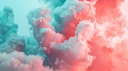 Fototapeta premium Dreamy pink and blue cloudscape