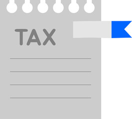 Tax Document Illustration with Bookmark