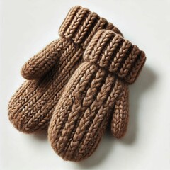 pair of knitted gloves