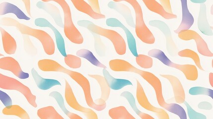 Abstract Pastel Wave Pattern Soft Hues Background Texture